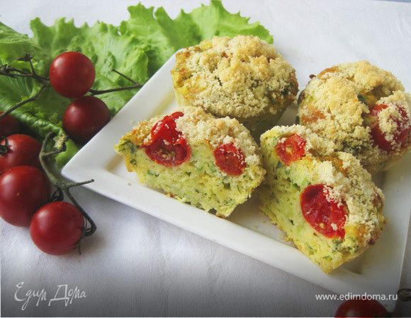 Кабачковые кексы с хрустящей посыпкой Кабачковые кексы с хрустящей посыпкой