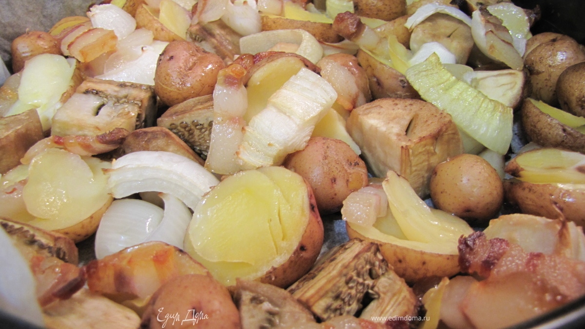 Картофель с салом