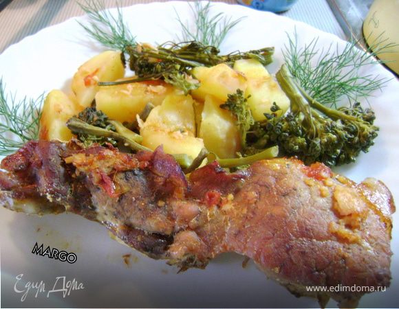 Жареные свиные ребрышки