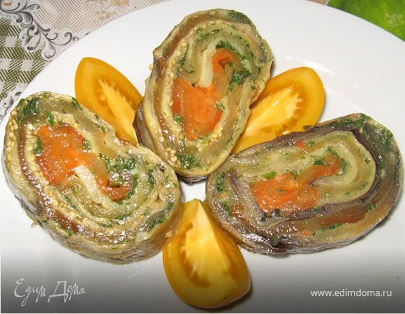 Закусочный баклажанный рулет