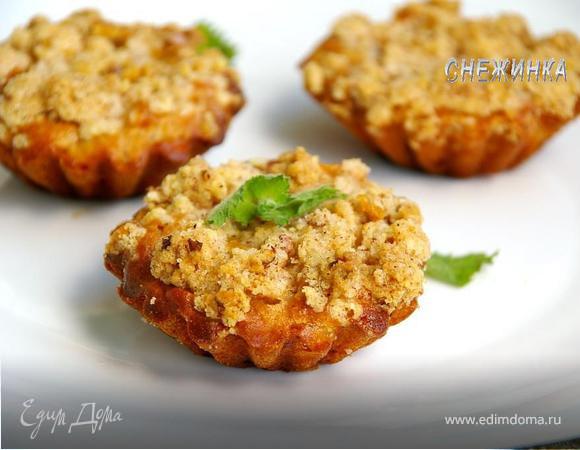 Самые ароматные яблочные кексы со штрейзелем