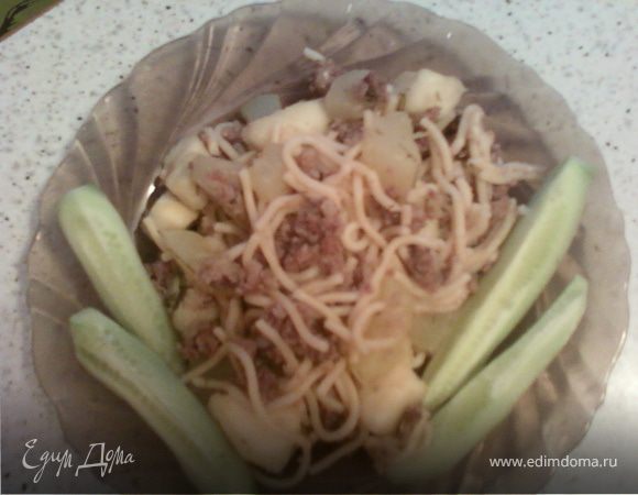 Кабачки с макаронами и фаршем в пароварке Кабачки с макаронами и фаршем в пароварке