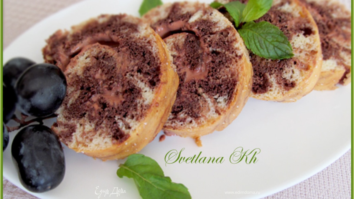 Шоколадный рулет "с днем рождения, мамочка"