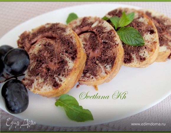 Шоколадный рулет "С Днем Рождения, мамочка" Шоколадный рулет "С Днем Рождения, мамочка"