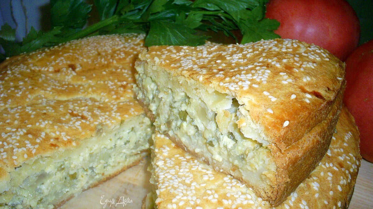 Балканский сырный пирог с баклажанами
