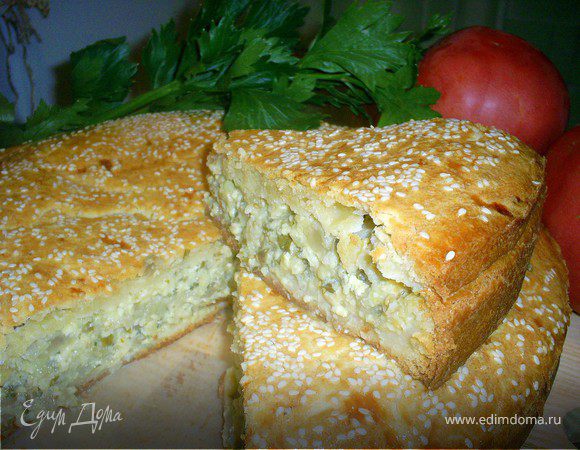 Балканский сырный пирог с баклажанами