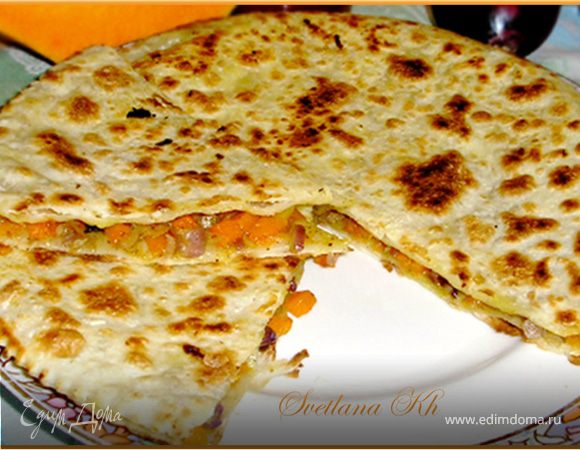 Лепешки с тыквой или другими наполнителями Лепешки с тыквой или другими наполнителями