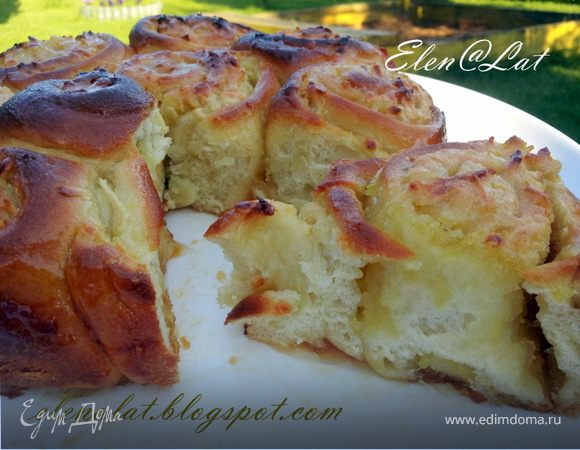  Рулетный яблочно-лимонный пирог