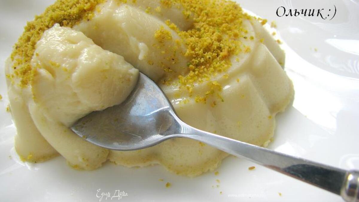 Быстрый флан с фисташками