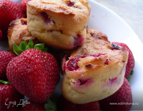 Ягодные кексы на пахте и рикотте Ягодные кексы на пахте и рикотте