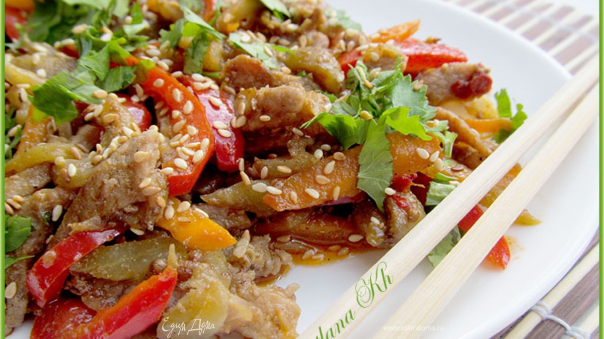 Салат по-корейски из говядины и баклажанов