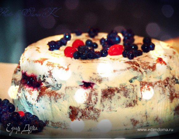 Шоколадный торт с творожно-сливочным кремом