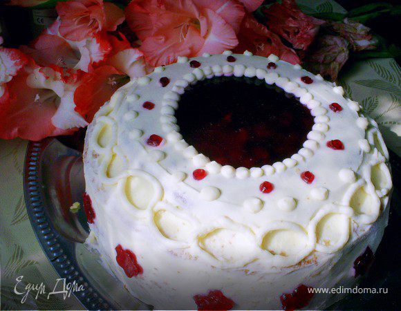 Бисквитный торт "Вишневый соблазн" Бисквитный торт "Вишневый соблазн"