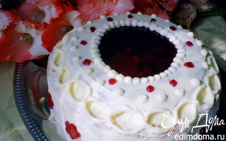 Рецепт Бисквитный торт "Вишневый соблазн"