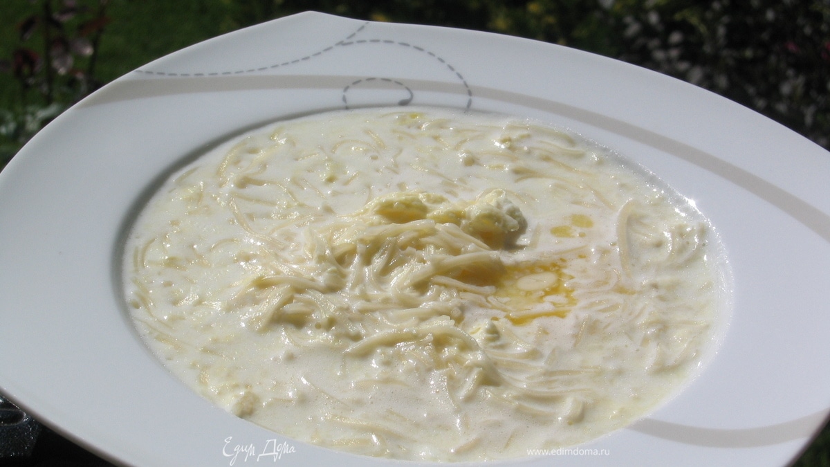 Молочный суп-лапша от бабушки на завтрак