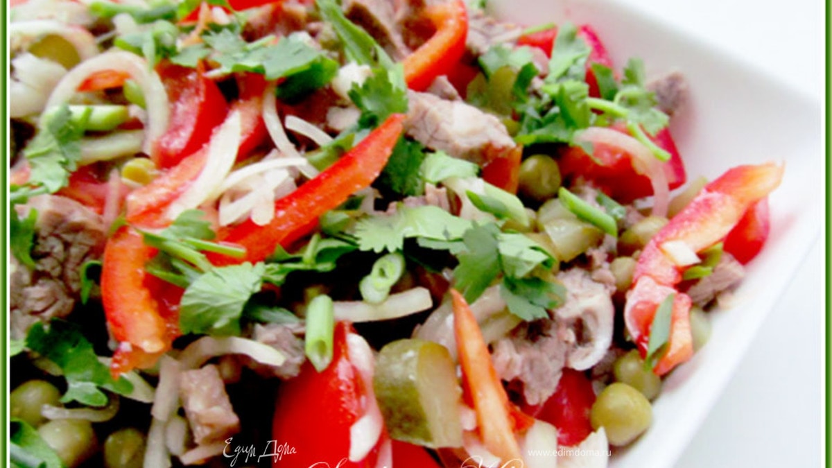 Мясной салат