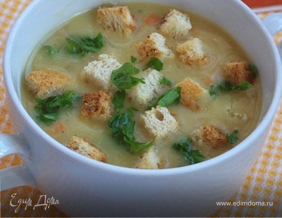 Суп-пюре с сухариками Суп-пюре с сухариками