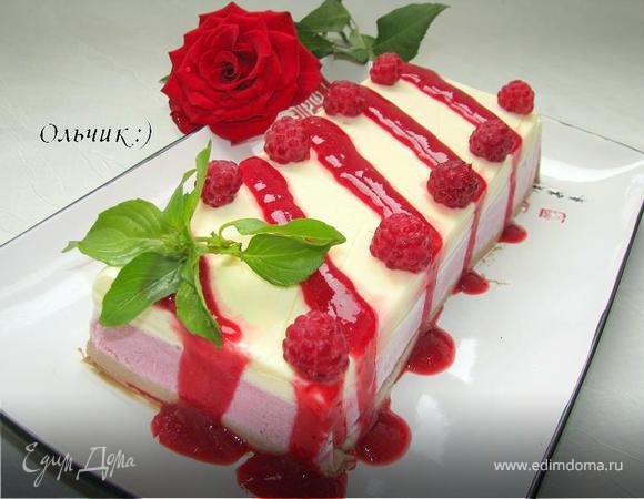 Баварский шоколадный крем с малиновым кули