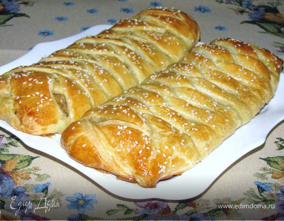 Кулебяка с мясом и тыквой