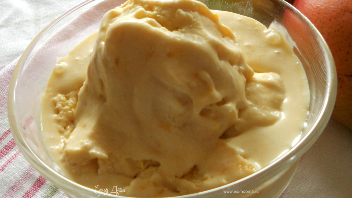 Манговое мороженое с маскарпоне