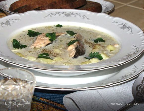 Уха из семги со сливками Уха из семги со сливками