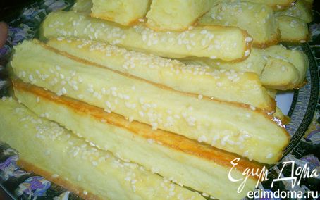 Рецепт Слоеные картофельные палочки с кунжутом