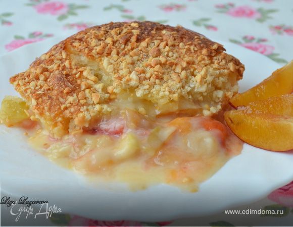 Пирог-коблер со сливовой начинкой Пирог-коблер со сливовой начинкой