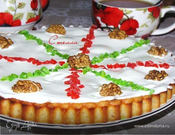 Манник с цукатами и орехами на кукурузной муке