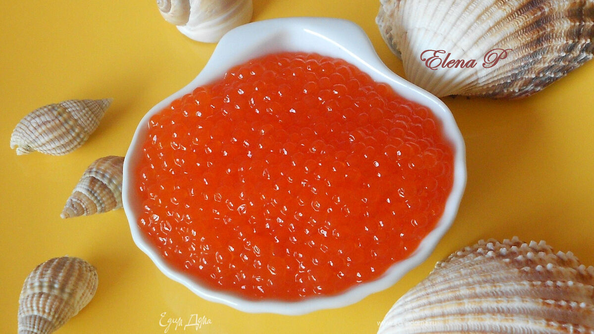 Соленая икра форели