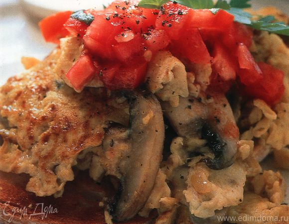 Яичница-болтунья из страусового яйца