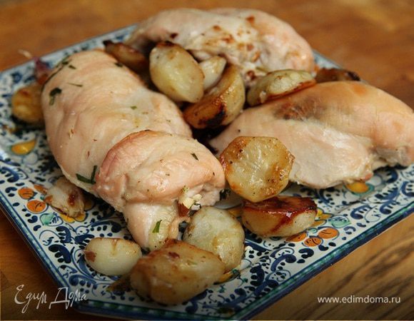 Куриные грудки с миндалем и топинамбуром
