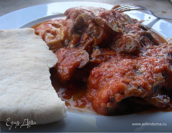 Запеканка с баклажанами, грибами и моцареллой