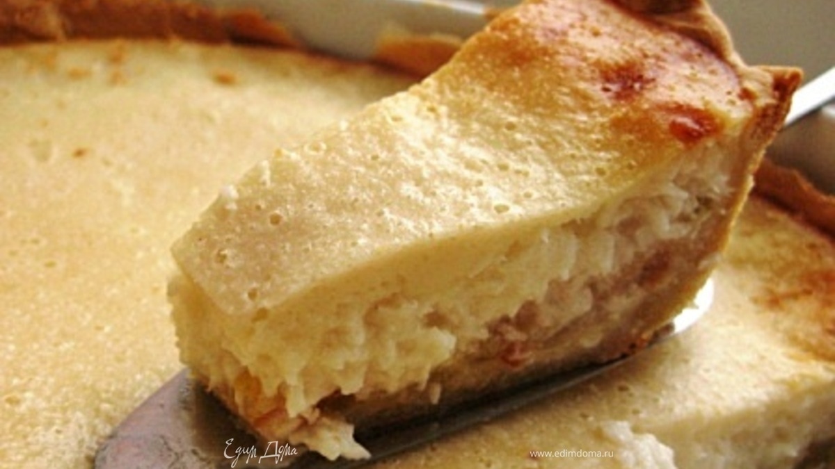 Кокосовый пирог с яблоками