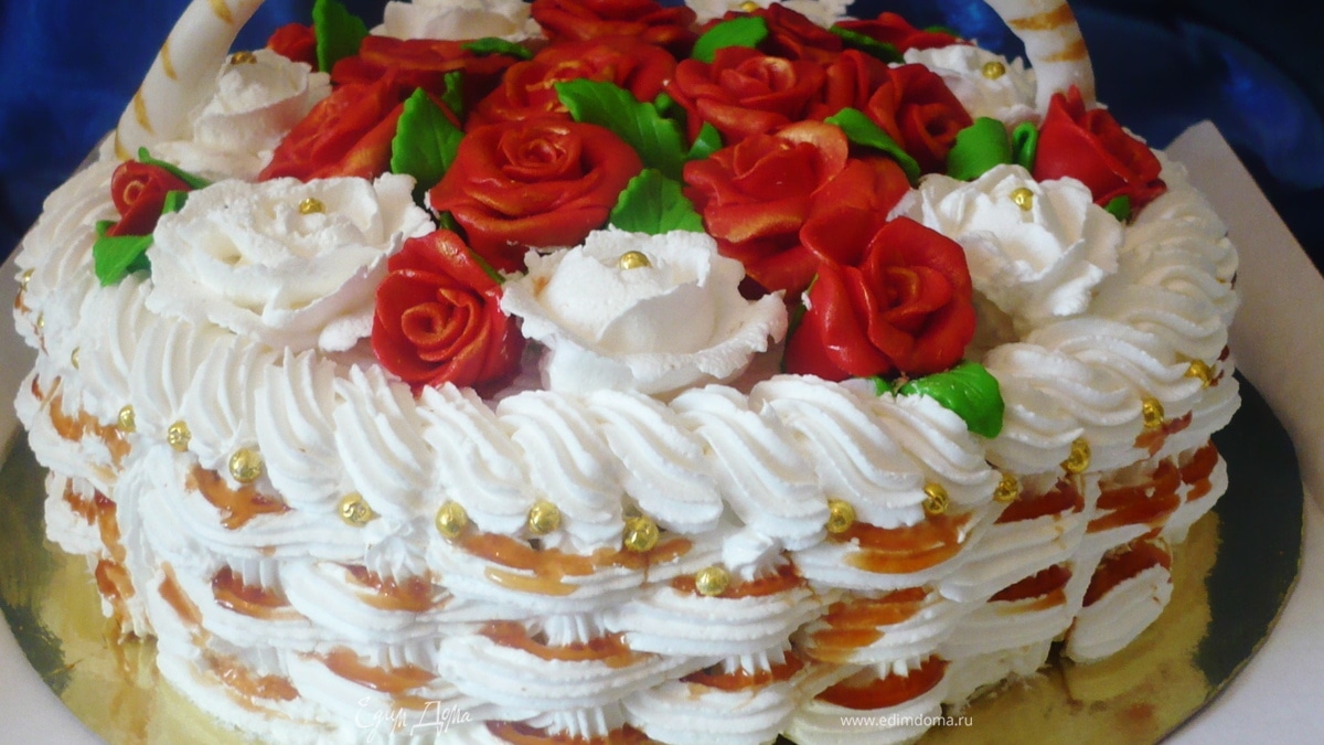 Торт-корзина "Любимой маме"