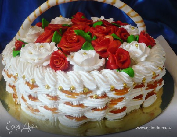 Торт-корзина "Любимой маме"