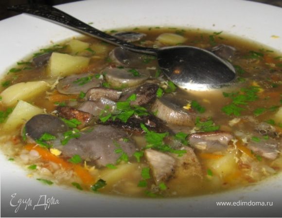 Гречневый Суп с грибами и яйцом Гречневый Суп с грибами и яйцом