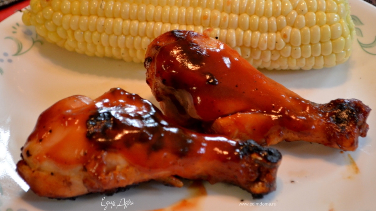 Куриные ножки в сладком барбекю соусе