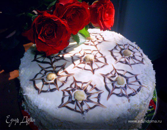 Торт "Праздничный" с черносливом и орехами