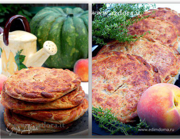 Фокачча из гречневой муки с персиками Фокачча из гречневой муки с персиками