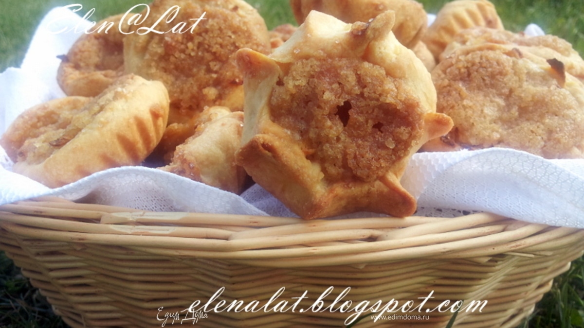 Печенье с яблочной начинкой и коричневым сахаром