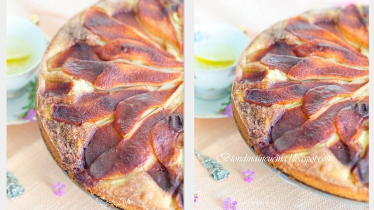 Грушевый пирог с марципаном