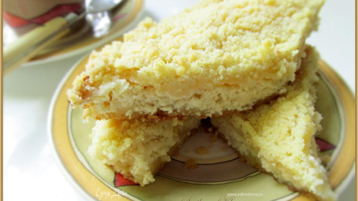 Насыпной творожный пирог-манник