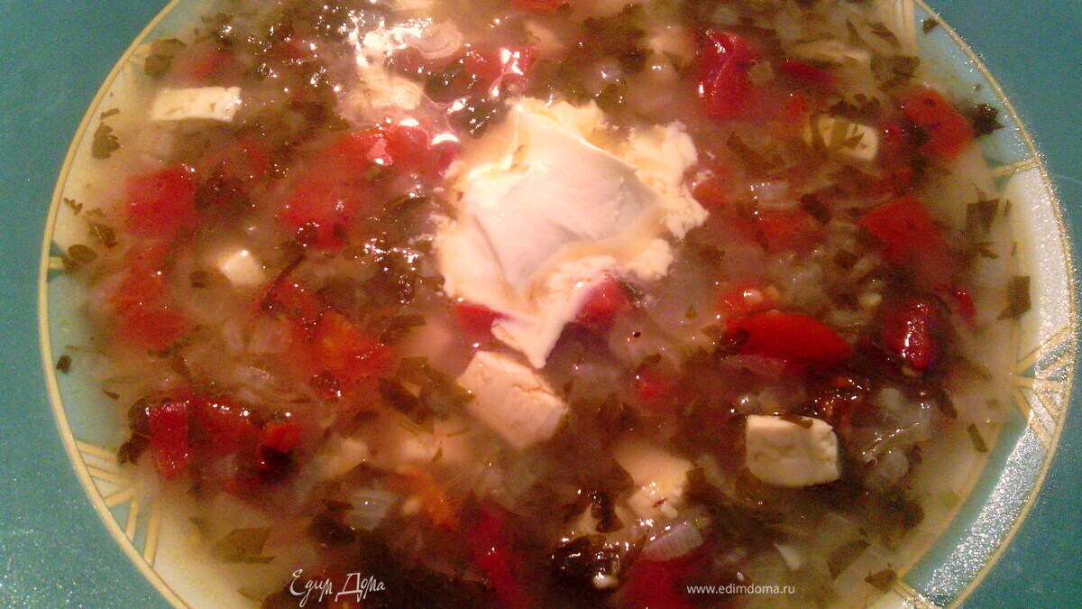 Хорватский суп с брынзой