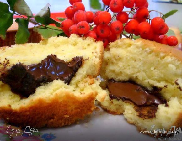 Сливочное пирожное с шоколадом