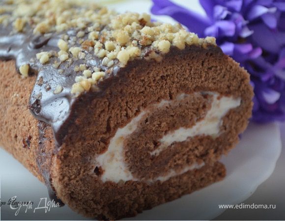 Любимый шоколадный рулет с грецкими орешками (ГОТОВИМ С HOMEQUEEN CORPORATION) Любимый шоколадный рулет с грецкими орешками (ГОТОВИМ С HOMEQUEEN CORPORATION)