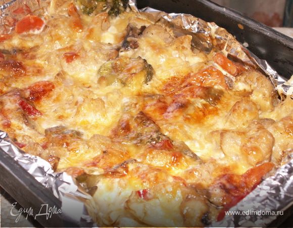 Запеканка из овощей с шампиньонами (готовим вместе с "HomeQueen Corporation")