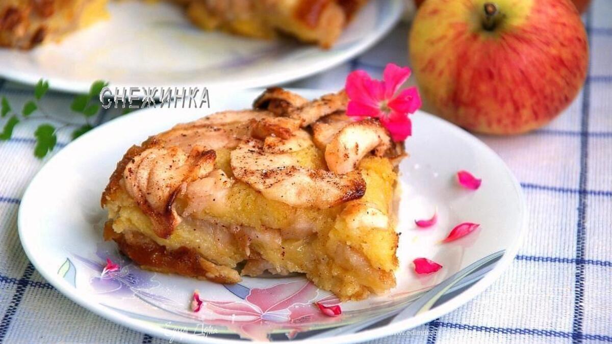 Яблочный пирог-пудинг