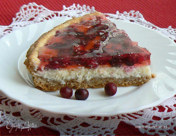 Клюквенный тарт с творожным сыром Клюквенный тарт с творожным сыром