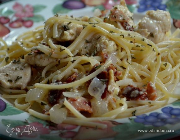 Карбонаре с куриными грудками Карбонаре с куриными грудками
