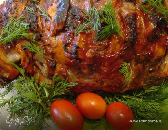 Мясо, маринованное в вине с тимьяном и грушами